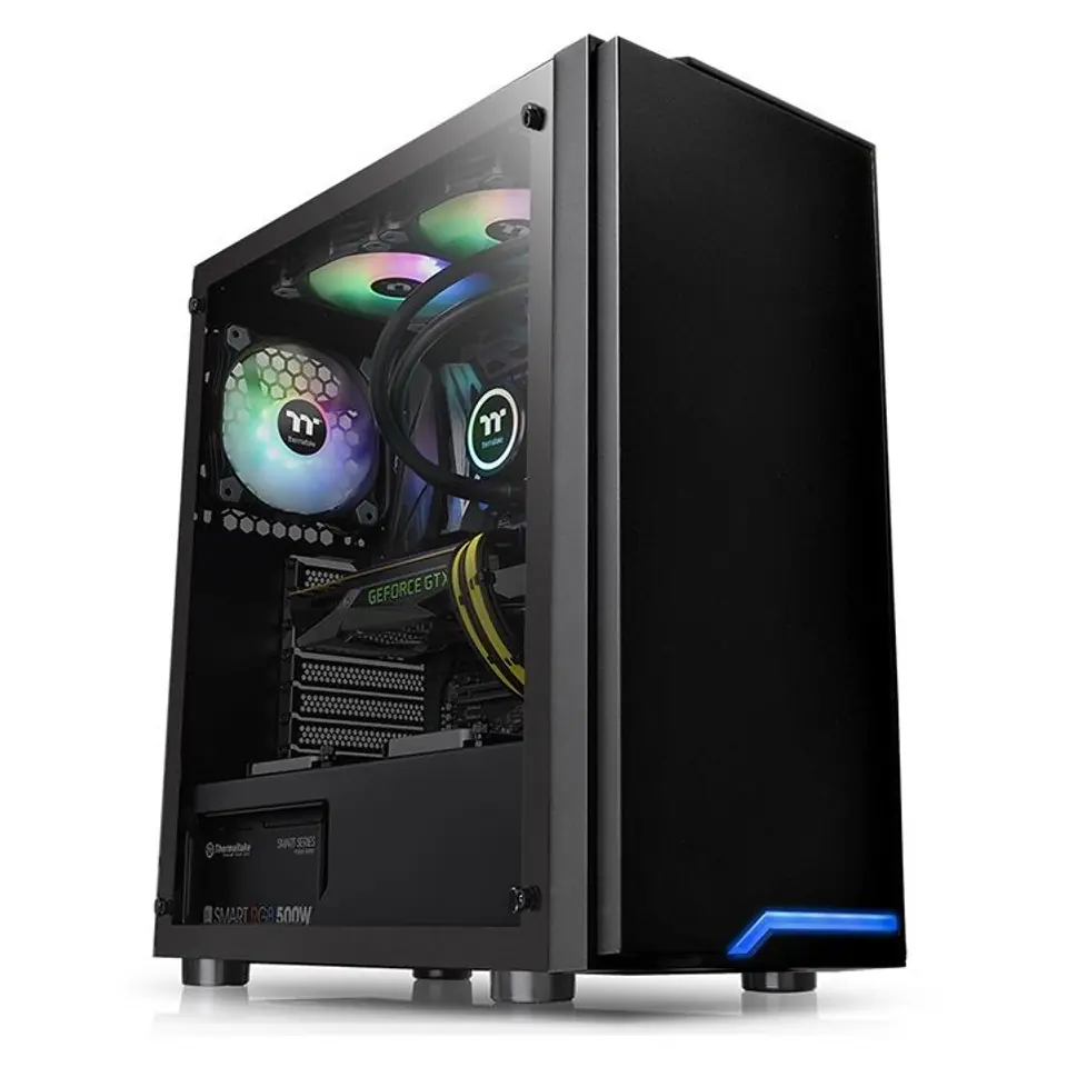 Thermaltake H100 TG Midi Tower Black at Wasserman.eu