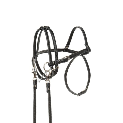 Skippi Ogłowie dla Hobby Horse - wodze, wędzidło, ekoskóra - czarne w sklepie Wasserman.eu