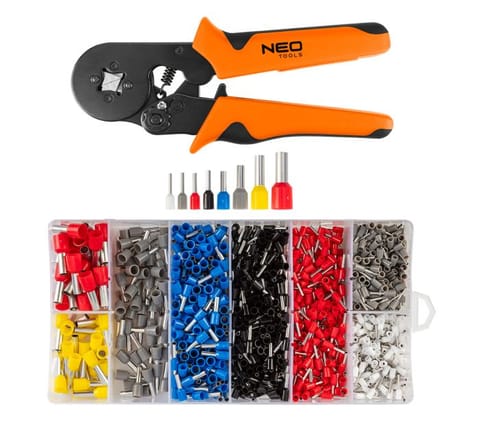 ⁨SZCZYPCE DO ZACISKANIA KOŃCÓWEK 205MM + 1200 TULEJEK⁩ w sklepie Wasserman.eu