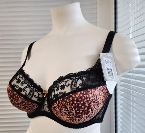 ⁨Biustonosz VENA VB-473 cynamon+czarny (kolor cynamon+czarny, rozmiar 80C)⁩ w sklepie Wasserman.eu