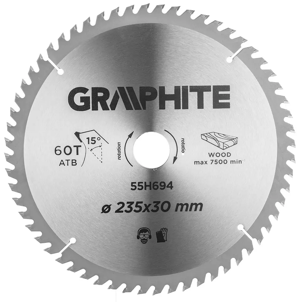 ⁨Saw blade, forklift, 235 x 30 mm, 60 teeth⁩ at Wasserman.eu