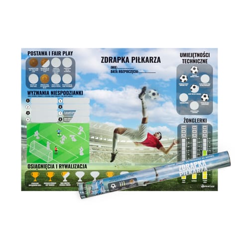 ⁨Zdrapka Piłkarza Sprintigo - prezent dla dziecka, prezent na dzień dziecka⁩ w sklepie Wasserman.eu
