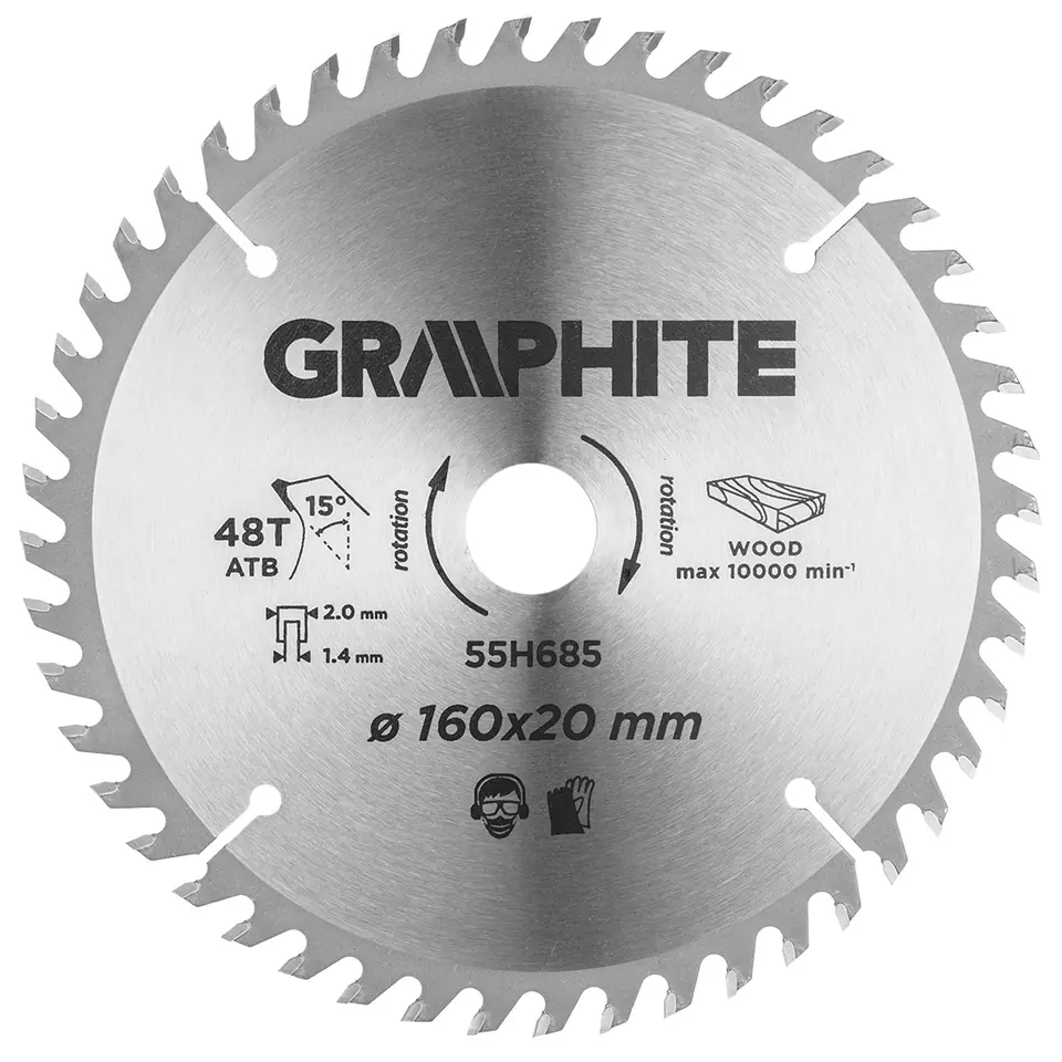 ⁨Disc for saw-sinker, widiowa, 160 x 1.4 x 2.0 x 20 mm, 48 teeth⁩ at Wasserman.eu