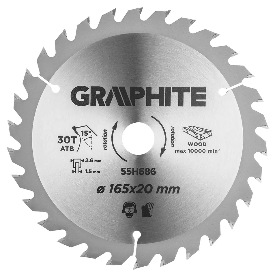 ⁨Disc for saw-sinker, widiowa, 165 x 1.5 x 2.6 x 20 mm, 30 teeth⁩ at Wasserman.eu