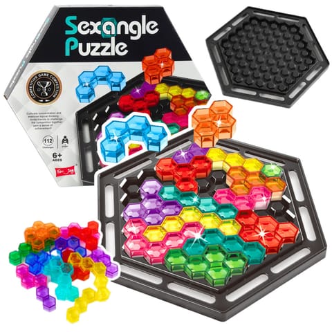 ⁨Łamigłówka Logiczna Sexangle Puzzle Tetris 16 Klocków 112 Zadań⁩ w sklepie Wasserman.eu