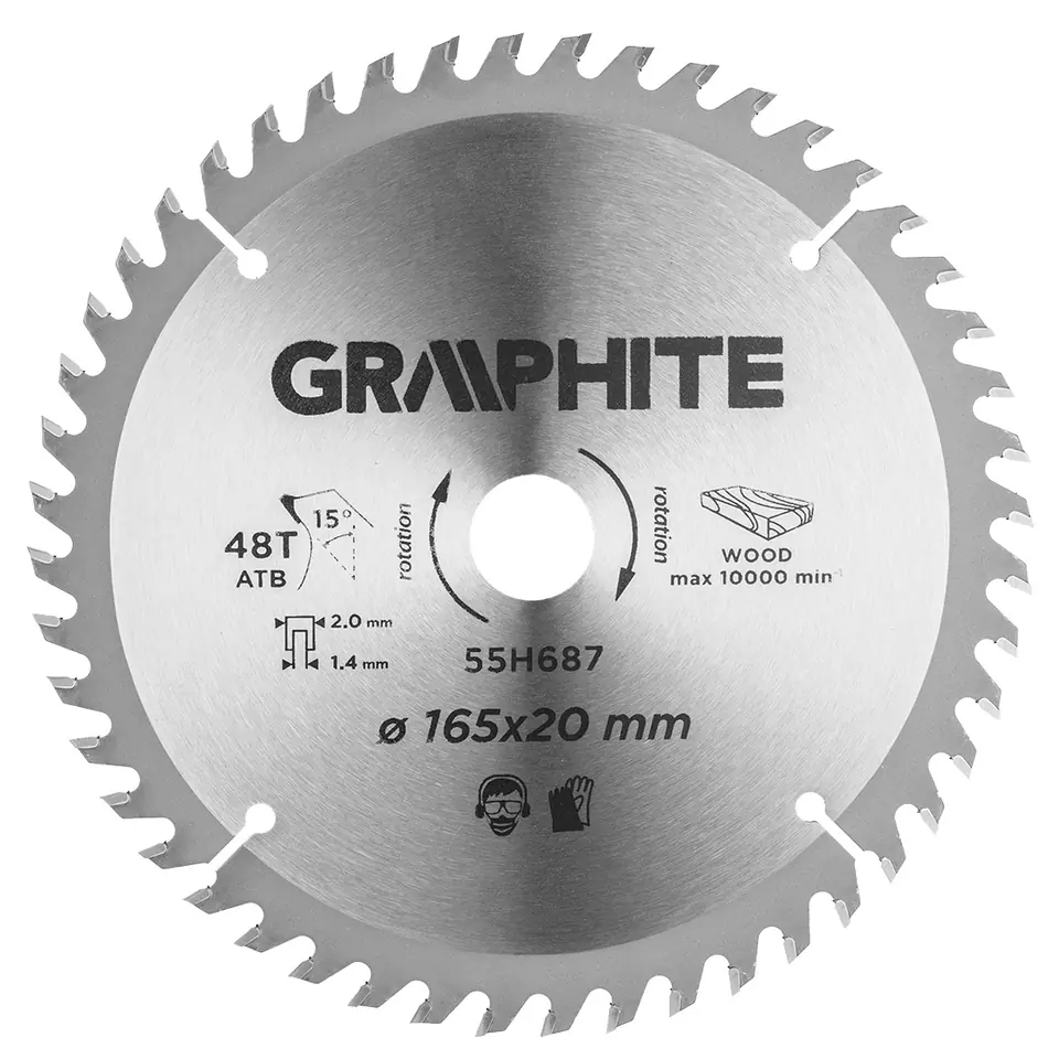 ⁨Disc for saw-sinker, foridia, 165 x 1.4 x 2.0 x 20 mm, 48 teeth⁩ at Wasserman.eu