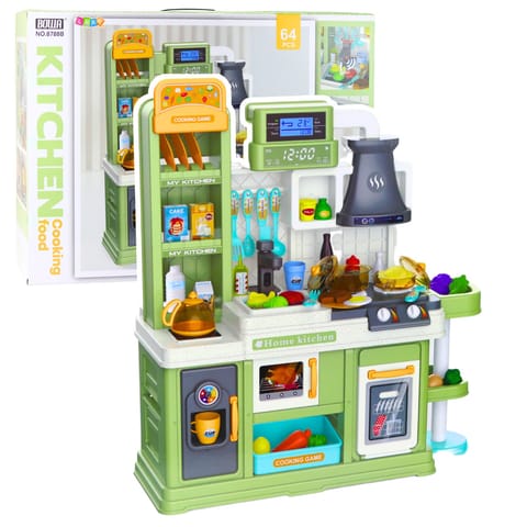 ⁨Kuchnia Dla Dzieci Obieg Wody Zmiana Koloru Żywności Para Zielona 64 el.⁩ w sklepie Wasserman.eu