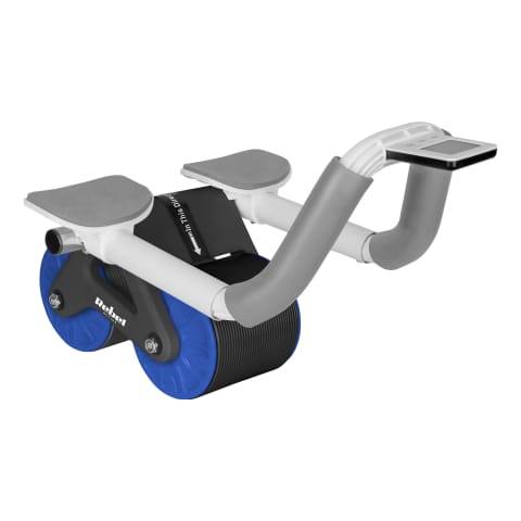 ⁨Przyrząd do ćwiczenia mięśni brzucha z timerem, AB roller Wheel AB-3 , kolor czarno-niebieski , REBEL ACTIVE⁩ w sklepie Wasserman.eu