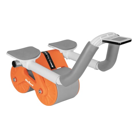 ⁨Przyrząd do ćwiczenia mięśni brzucha z timerem, AB roller Wheel AB-3 , kolor szaro-pomarańczowy , REBEL ACTIVE⁩ w sklepie Wasserman.eu