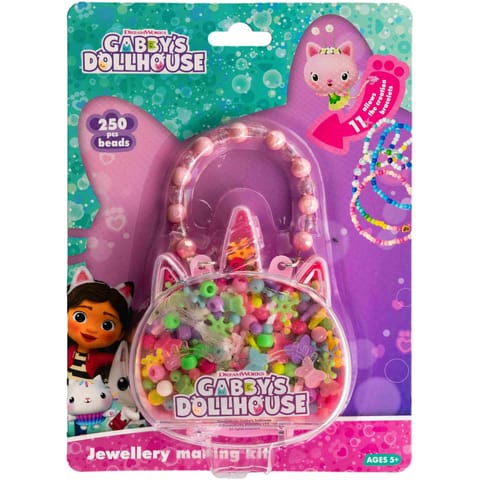 ⁨Zestaw koralików Gabbys Dollhouse 250szt.+2m gumki Jednorożec 334024009⁩ w sklepie Wasserman.eu