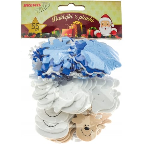 ⁨Naklejki z pianki RENIFERY BAŁWANKI 55szt. 681010 PVX04⁩ w sklepie Wasserman.eu