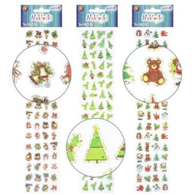 ⁨Naklejki NKX-8481 świąteczne wypukłe 6,5 x 30cm ALIGA⁩ w sklepie Wasserman.eu