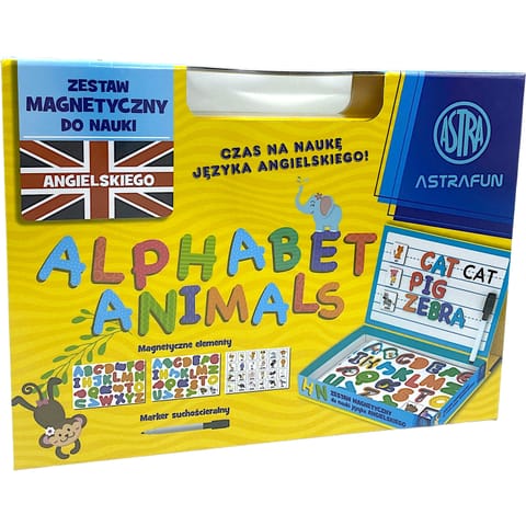 ⁨Magnetyczny zestaw kreatywny Nauka Angielskiego w pudełku z rączką ASTRAFUN 76el. 338025901⁩ w sklepie Wasserman.eu