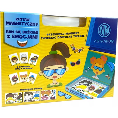 ⁨Magnetyczny zestaw kreatywny Make a Face w pudełku z rączką ASTRAFUN 45el. 338025902⁩ w sklepie Wasserman.eu
