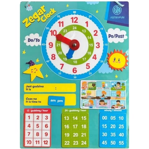⁨Magnetyczny zestaw do nauki Zegara ASTRAFUN 48el. 338025904⁩ w sklepie Wasserman.eu