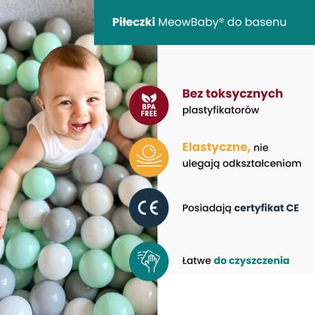 ⁨Meowbaby piankowy zestaw do zabawy z suchym basen⁩ w sklepie Wasserman.eu