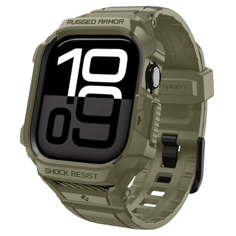 ⁨Spigen Rugged Armor Pro V2 – Pasek z obudową do Apple Watch 10 / 11 46 mm (Vintage Khaki)⁩ w sklepie Wasserman.eu