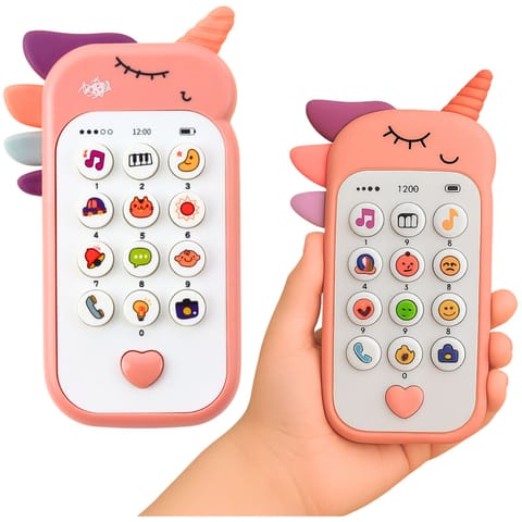 ⁨Dziecięcy Telefon Edukacyjny Światła Dźwięki Melodie Różowy⁩ w sklepie Wasserman.eu