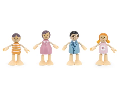⁨Viga 44061 PolarB Zestaw drewnianych laleczek - rodzina⁩ w sklepie Wasserman.eu