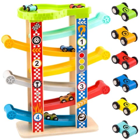 ⁨TOOKY TOY Kolorowa  Zjeżdżalnia Tor Dla Samochodów⁩ w sklepie Wasserman.eu