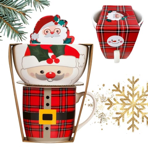 ⁨KUBEK ŚWIĄTECZNY 350 ml - zestaw z miseczką 400 ml KB37WZ1⁩ w sklepie Wasserman.eu