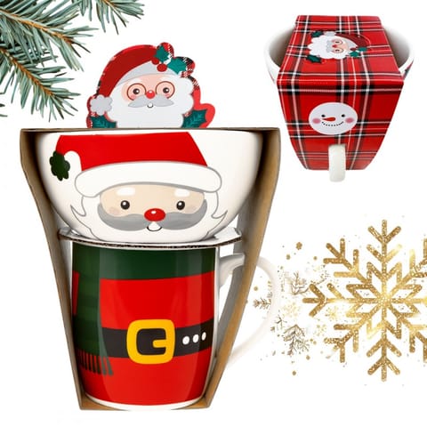 ⁨KUBEK ŚWIĄTECZNY 350 ml - zestaw z miseczką 400 ml KB37WZ3⁩ w sklepie Wasserman.eu