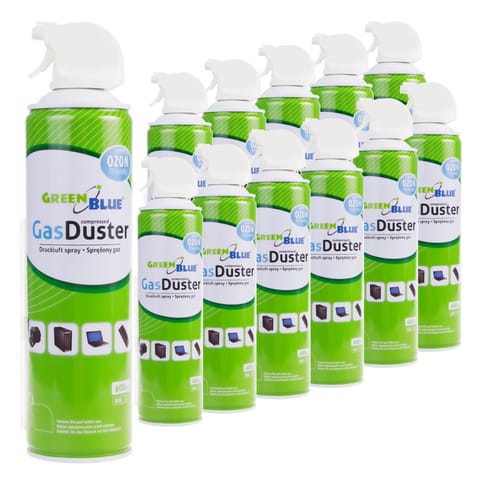 ⁨12x sprężone powietrze GreenBlue GB600 600ml pistoletowy atomizer - pistol spray⁩ w sklepie Wasserman.eu