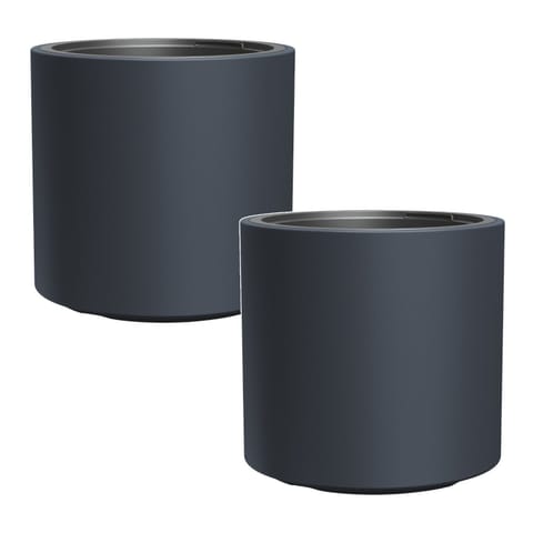 ⁨Doniczka mrozoodporna HEOS - antracytowa, z wkładem, pojemność 31 L, DBHER470, 2 szt⁩ w sklepie Wasserman.eu