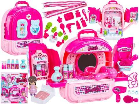 ⁨Domek Dla Lalek Toaletka W Walizce Plecak Zestaw 3w1 + Akcesoria⁩ w sklepie Wasserman.eu