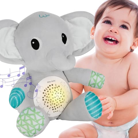 ⁨WOOPIE BABY Przytulanka Słonik Z Projektorem Uspokajacz Usypiacz 12 Melodii⁩ w sklepie Wasserman.eu