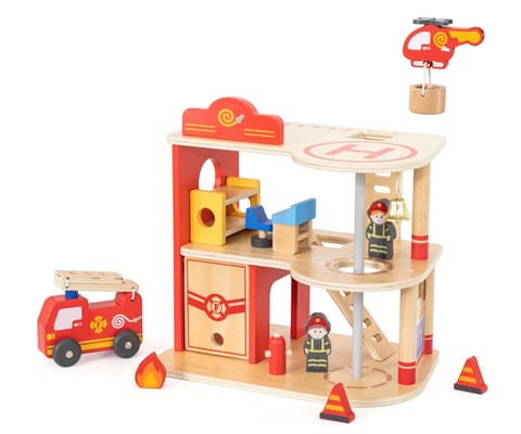 ⁨Viga 44801 Drewniana remiza strażacka z akcesoriami⁩ w sklepie Wasserman.eu