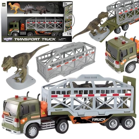 ⁨WOOPIE Ciężarówka Transporter Dinozaurów Auto z Dźwiękiem i Światłem⁩ w sklepie Wasserman.eu