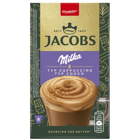 ⁨Jacobs Cappuccino Choco Milka w Saszetkach 8x15,8g⁩ w sklepie Wasserman.eu
