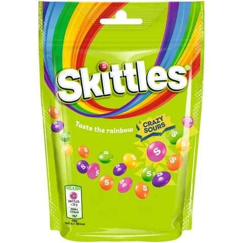 ⁨Skittles Crazy Sours Owocowe Kwaśne 136 g⁩ w sklepie Wasserman.eu