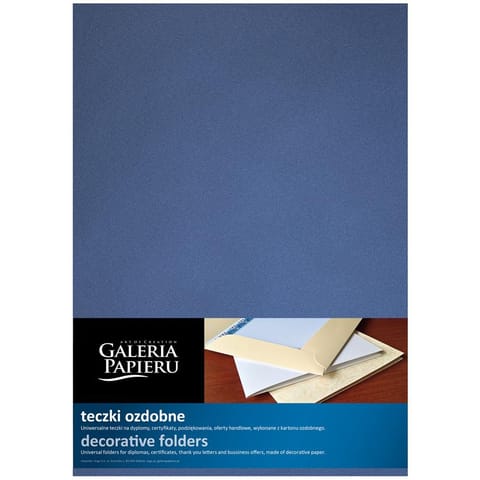 ⁨Teczka ozdobna ofertowa W1 metalizowana granatowa (10szt.) 220615 ARGO⁩ w sklepie Wasserman.eu