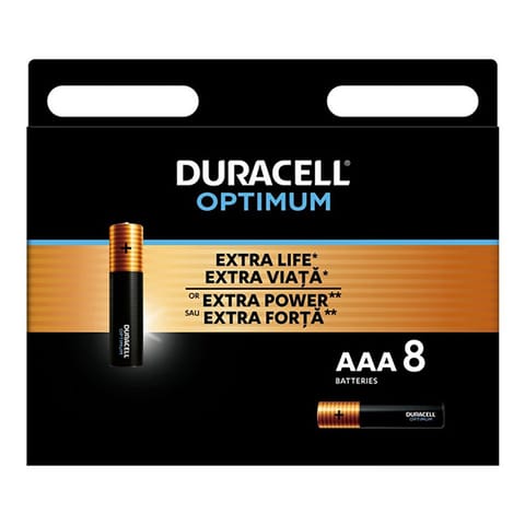 ⁨Duracell Optimum Boost Jednorazowa alkaliczna baterie AAA, 8-pack⁩ w sklepie Wasserman.eu
