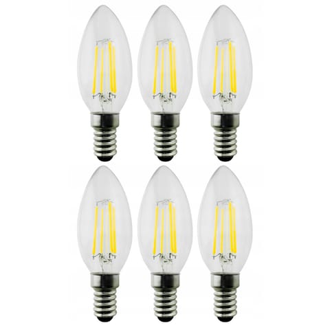 ⁨6x żarówka  Maclean, Filamentowa LED E14, 6W, 230V, WW ciepła biała 3000K, 806lm, Retro edison ozdobna świeczka C35, MCE286⁩ w sklepie Wasserman.eu