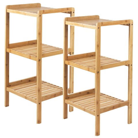 ⁨Szafka bambusowa łazienkowa GreenBlue, 370x330x780mm, 3 półki, GB321, 2 szt.⁩ w sklepie Wasserman.eu