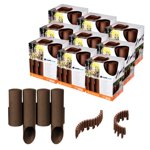 ⁨Palisada ogrodowa Cellfast Standard 4 brązowa 9szt⁩ w sklepie Wasserman.eu