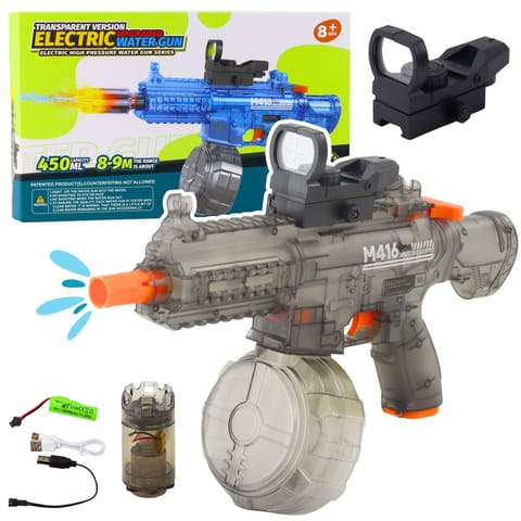 ⁨Elektryczny Pistolet Na Wodę M416 Podświetlany Celownik 450 ml 8-10 m⁩ w sklepie Wasserman.eu
