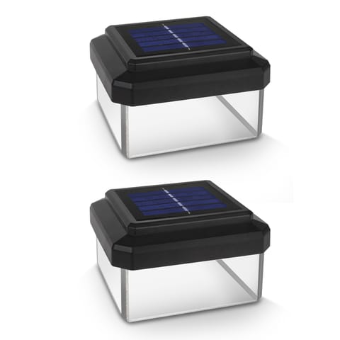 ⁨2x lampa solarna LED na słupek GreenBlue, 100x100mm, daszek kopertowy, GB128⁩ w sklepie Wasserman.eu