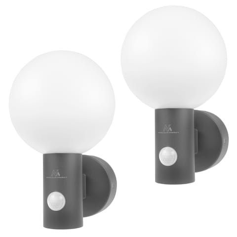 ⁨Lampa LED z czujnikiem ruchu Maclean, czujnik ruchu PIR, kolor szary, 15W, IP65, 1600lm, barwa neutralna biała (4000K) MCE515 GR⁩ w sklepie Wasserman.eu