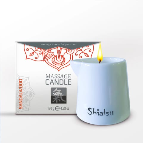 ⁨Świeca do masażu Massage Candle Sandalwood 130g Shiatsu⁩ w sklepie Wasserman.eu