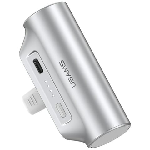 ⁨Powerbank USAMS PB79 Mini Tail Plug      Portable 3000mAh USB-C srebrny⁩ w sklepie Wasserman.eu