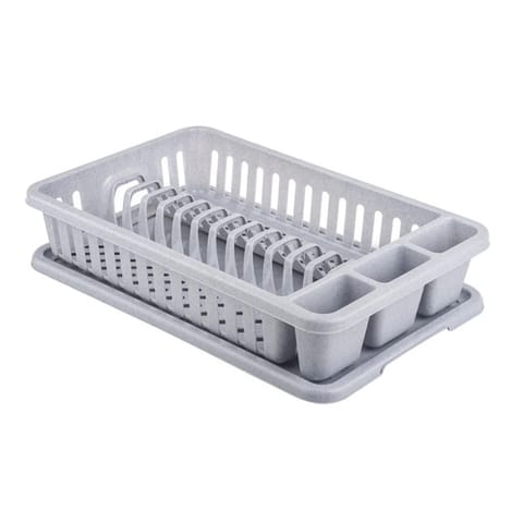 ⁨Ociekacz do naczyń Curver Lux, Kolor szary, Niewielki rozmiar, Oddzielna przegroda na sztućce, 173415⁩ w sklepie Wasserman.eu