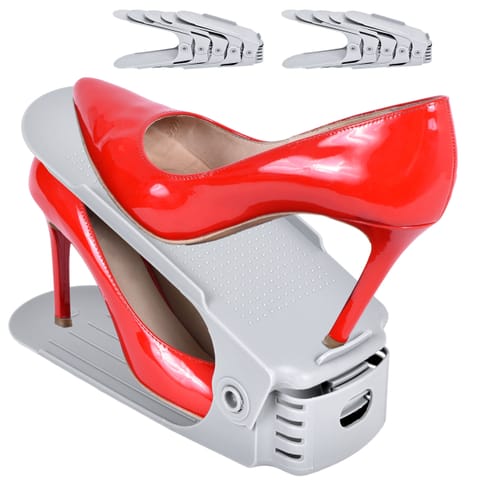 ⁨Komplet regulowanych uchwytów na buty 10 sztuk szary⁩ w sklepie Wasserman.eu