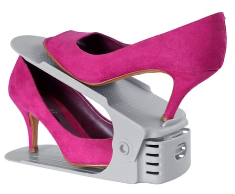 ⁨Regulowany organizer uchwyt stojak na buty szary⁩ w sklepie Wasserman.eu