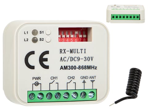 ⁨Uniwersalny radioodbiornik sterownik do pilotów do bramy 300-868 Mhz⁩ w sklepie Wasserman.eu