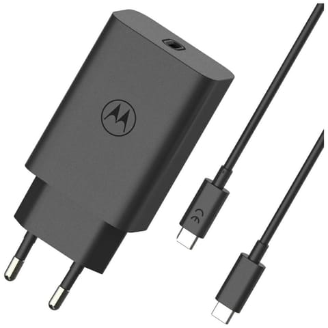 ⁨Motorola Charger TurboPower 68 GaN  w/ 6.5A USB-C cable, Black⁩ at Wasserman.eu