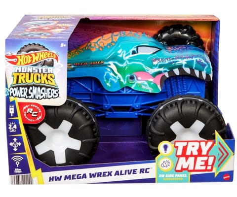 ⁨Hot Wheels Monster Trucks 1:15 Scale HW MEGA-WREX ALIVE RC Vehicle⁩ at Wasserman.eu